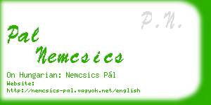 pal nemcsics business card